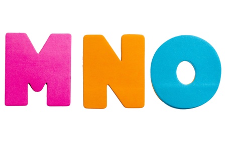 A set of alphabet letters in the form of stickers on a white background.の写真素材