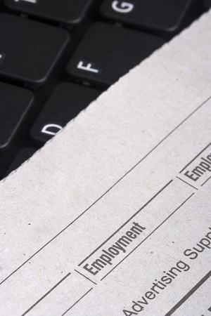 Categories in the Sunday newspaper - the employer.の写真素材