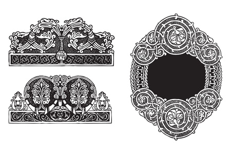 Decorative ornament in the Gothic style. Set - 2. Vector illustration of a format EPS.のイラスト素材