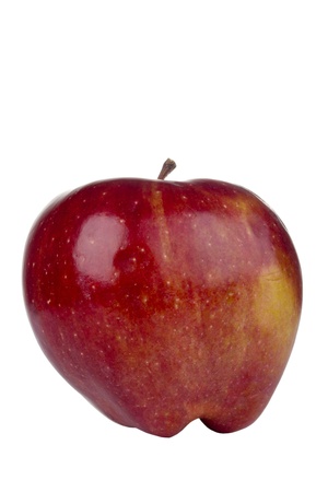 Red Jonathan apple isolated on a white background.の写真素材