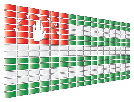 Vector illustration of the flag of Abkhazia.のイラスト素材