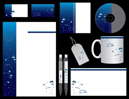 Corporate identity firms operating in the sea or ocean. Vector illustration.のイラスト素材