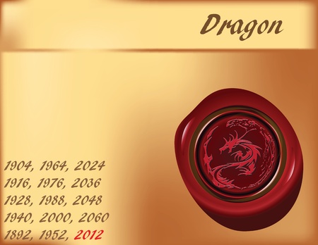 East calendar. Year of the Dragon. Vector background.のイラスト素材