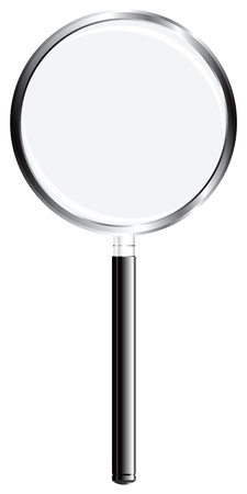 A magnifying glass applied to criminalistics, science and everyday life. Vector illustration.のイラスト素材