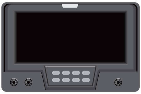 Modern technologies. Screen with control buttons.  illustration.のイラスト素材