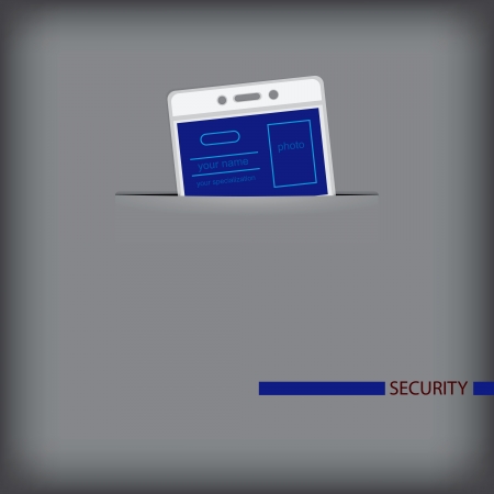 Identification card for office security. Vector illustration.のイラスト素材