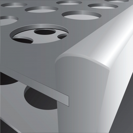 Laboratory stand for test tubes. Vector illustration.のイラスト素材