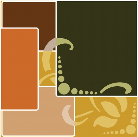 The color combination with vintage ornaments.のイラスト素材