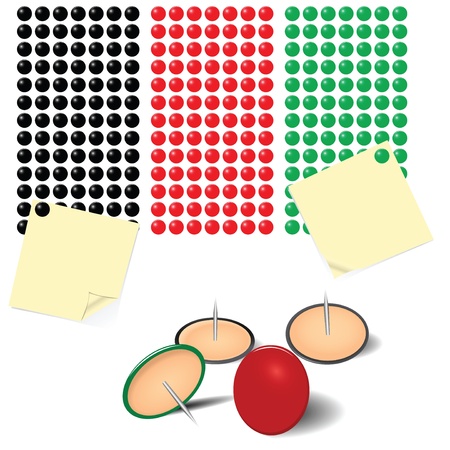 Flag of Afghanistan from the office of pins. Vector illustration.のイラスト素材