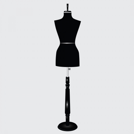 The modern sartorial female mannequin. Vector illustration.のイラスト素材
