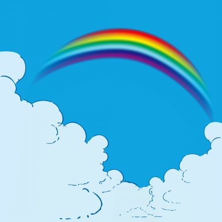 The phenomenon of refraction of light - a rainbowのイラスト素材