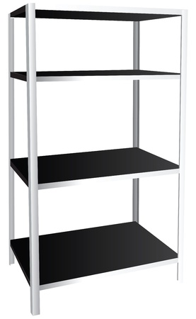 Industrial shelving for four shelves.のイラスト素材