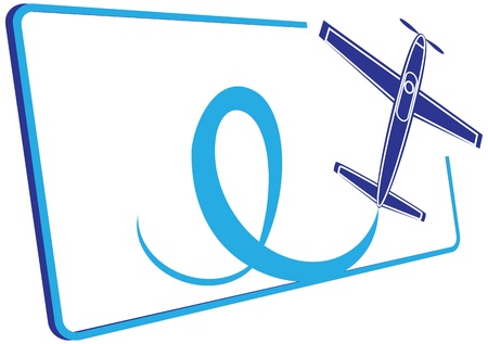 Use of aerobatics in sport flying. Vector illustration.のイラスト素材