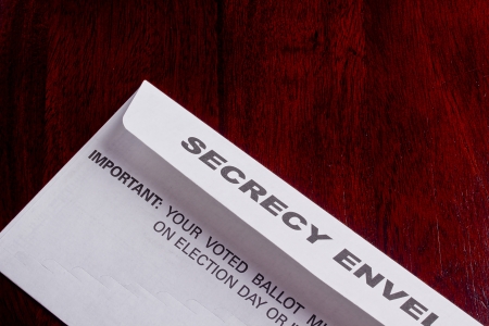 Mailing envelope retain the secrecy. Campaign events.