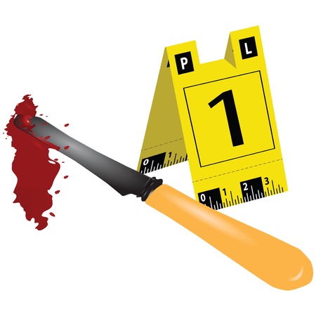 Knife with a criminal scene. のイラスト素材
