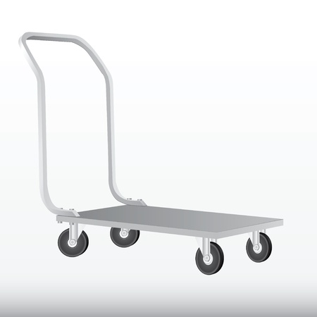 Hand truck for industrial applications. Vector illustration.のイラスト素材