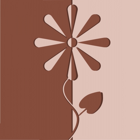 Decorative flower applique of colored paper. Vector illustration.のイラスト素材