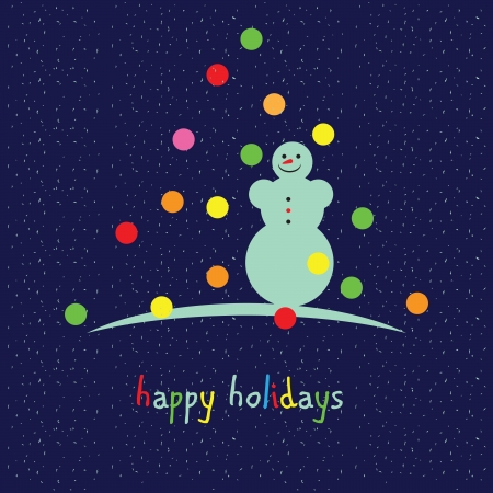 Universal card for the holiday season. Vector illustration.のイラスト素材