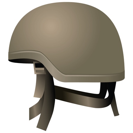 Modern combat helmets. Military equipment. Vector illustration.のイラスト素材