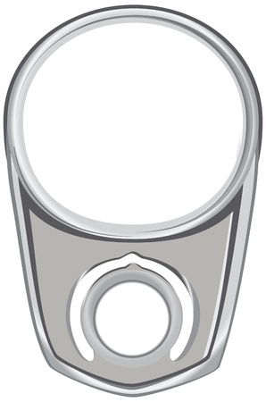 Opener cans mounted on the lids. Vector illustration.のイラスト素材