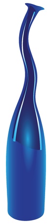 Decorative blue glass vase for home and officeのイラスト素材