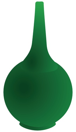 Rubber enema as part of medical equipment. Vector illustration.のイラスト素材