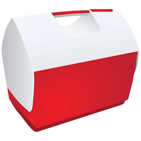 Portable cooler for picnics and trips in the car.のイラスト素材