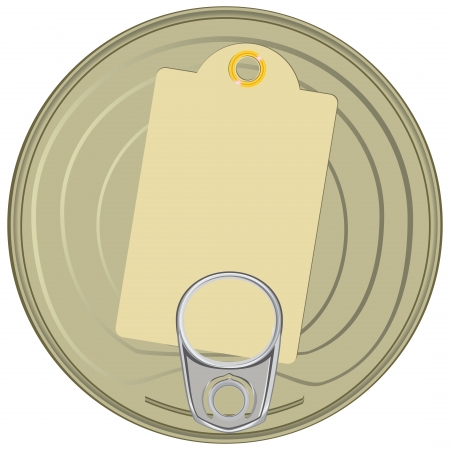 Lid of the can with a device for opening. Vector illustration.のイラスト素材