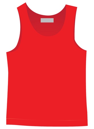 Men's red jersey for sport. Vector illustration.のイラスト素材