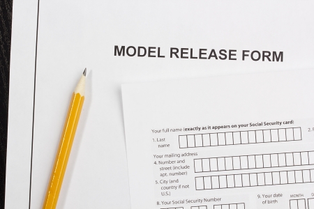 a model release form.の写真素材