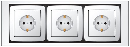 European standard Set of sockets. illustration.
