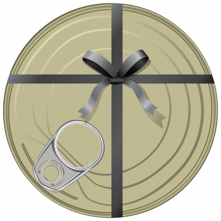 Conservatives gift wrapped in a ribbon with a bow. illustration.のイラスト素材