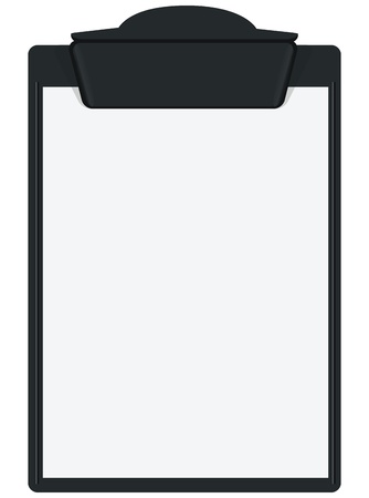 Clipboard - Way to hold the paper in the management of records. illustration.のイラスト素材