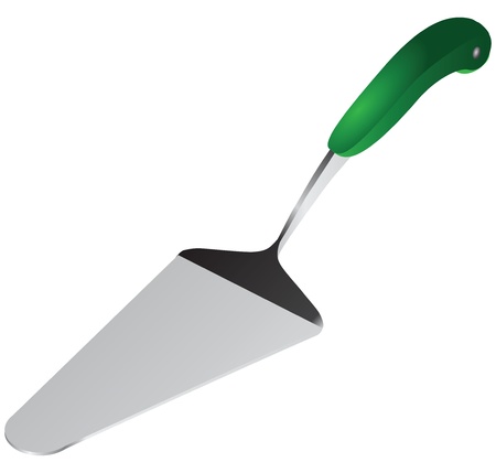 Kitchen utensils. spatula for cakes, knife blade for cake. Vector.のイラスト素材