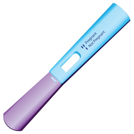 A pregnancy test yourself at home. Vector illustration.のイラスト素材