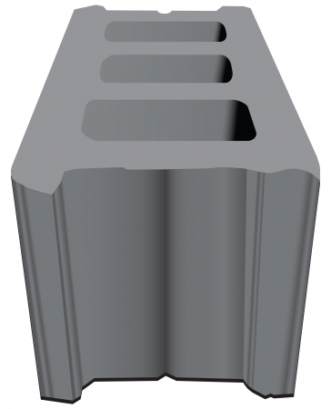 Standard concrete building block for architectural works. Vector illustration.のイラスト素材