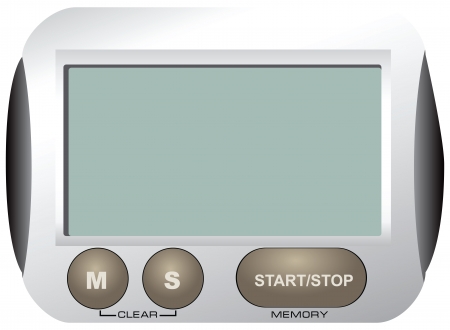 Personal portable digital timer with memory. Vector illustration.のイラスト素材