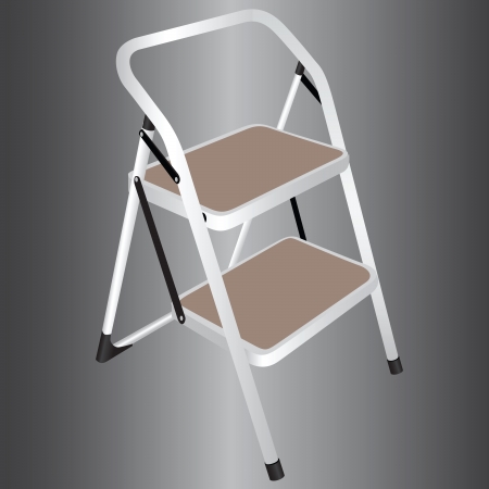 Household ladder on two steps of. Vector illustration.のイラスト素材
