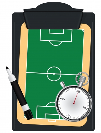 Set the coach for the game of soccer. Vector illustration.のイラスト素材