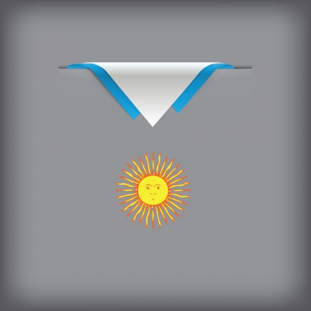 State symbols and colors of the flag of Argentina. Vector illustration.のイラスト素材