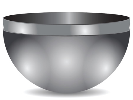 Two bowls of steel in one another. Vector illustration.のイラスト素材