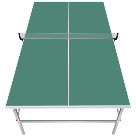 Table tennis table with a net. Vector illustration.のイラスト素材