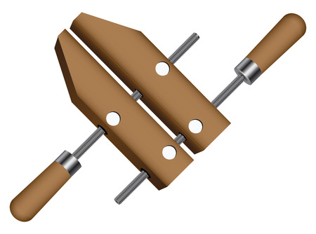 Tools for clamping and fixing various industrial parts. Vector illustration.のイラスト素材