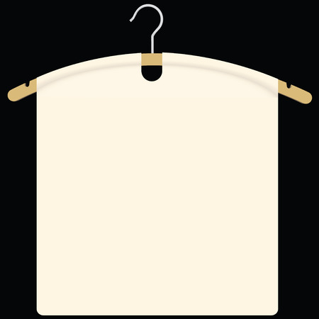Fabric on garment hanger as background for design. Vector illustration.のイラスト素材