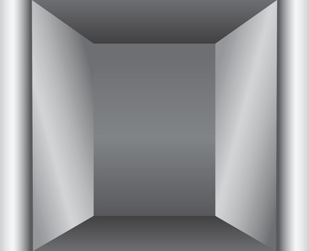 Architectural element of the interior - a narrow niche. Vector illustration.のイラスト素材