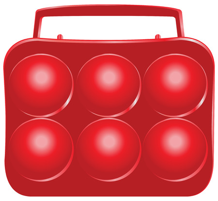 Plastic container for carrying and storing eggs. Vector illustration.のイラスト素材