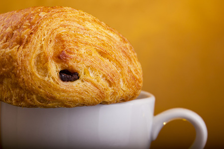 Croissant - a sweet pastry for coffee and tea.の写真素材