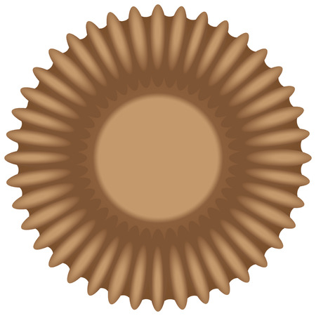 Standard paper cups for baking mini cupcakes. Vector illustration.のイラスト素材