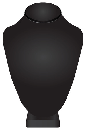 Support for women's jewelry in the form of a bust. Vector illustration.のイラスト素材