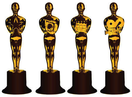 Abstract shapes Awards stylized profession in the film. のイラスト素材